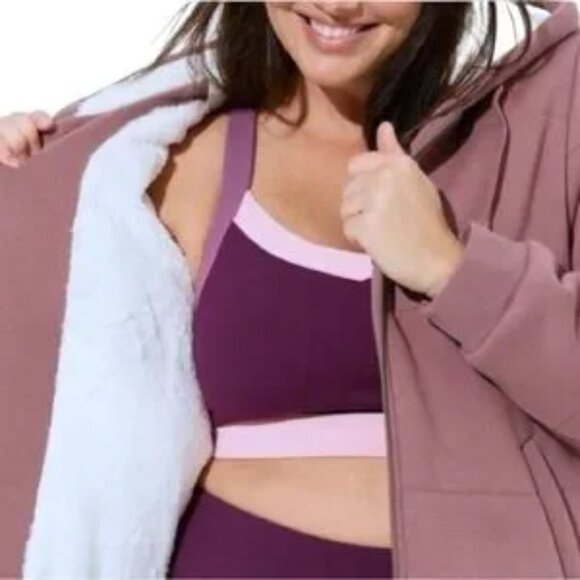 Size 0: Torrid Fleece Fur Lined Bomber - Picture 7 of 8